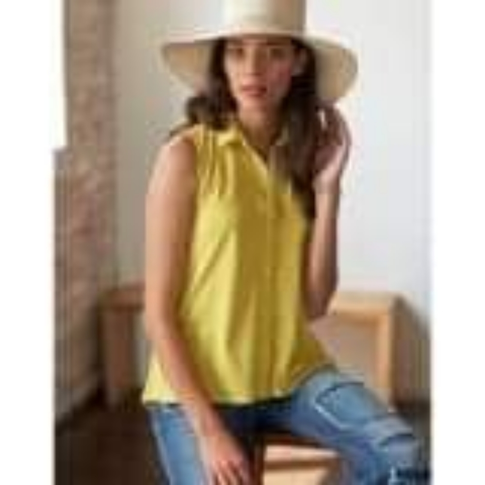 💙 3 for $30 💙 Cleo Sleeveless Button Front Top Large